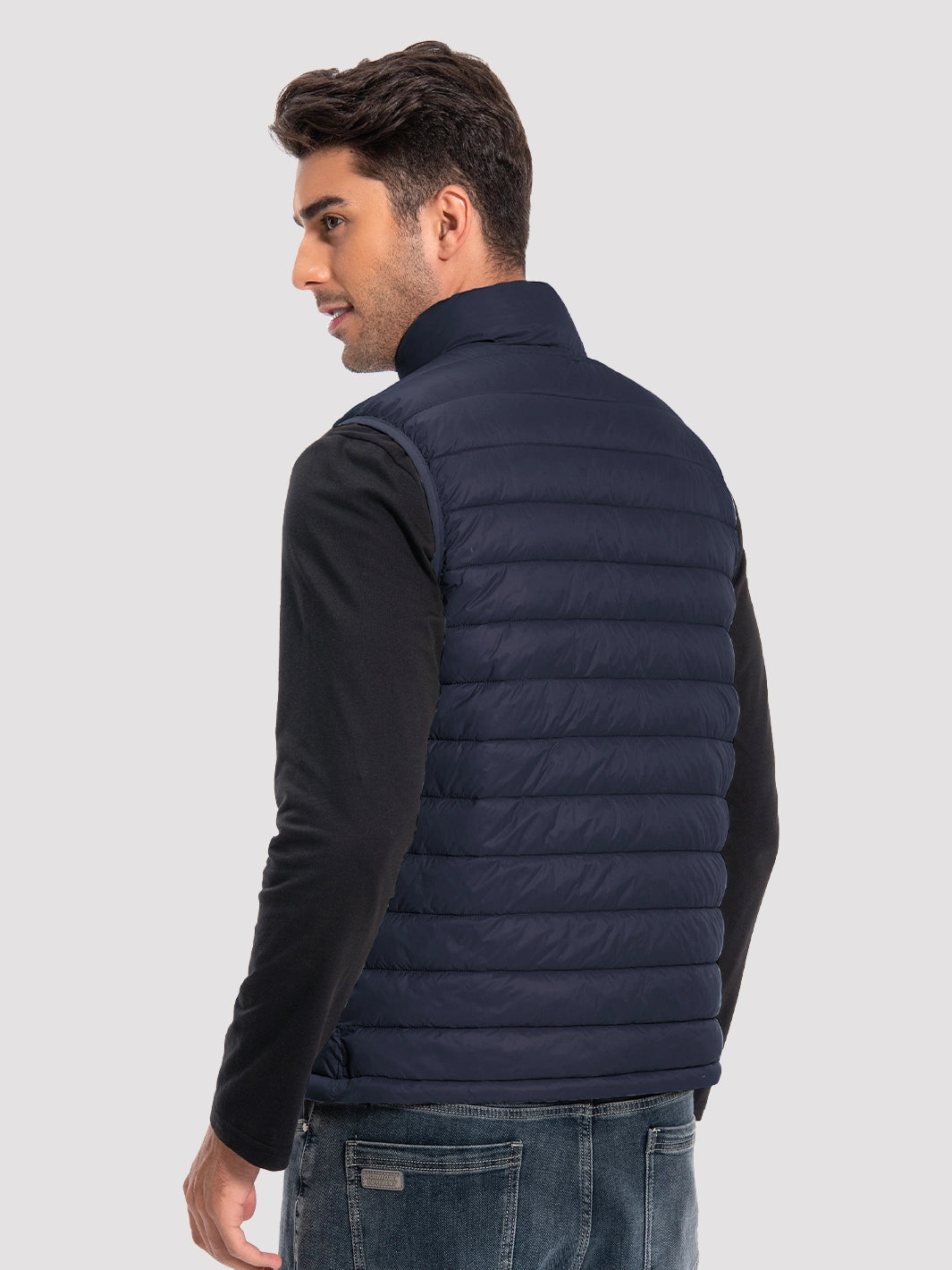 Men's Lightweight Packable Puffer Vest with 4 Pockets