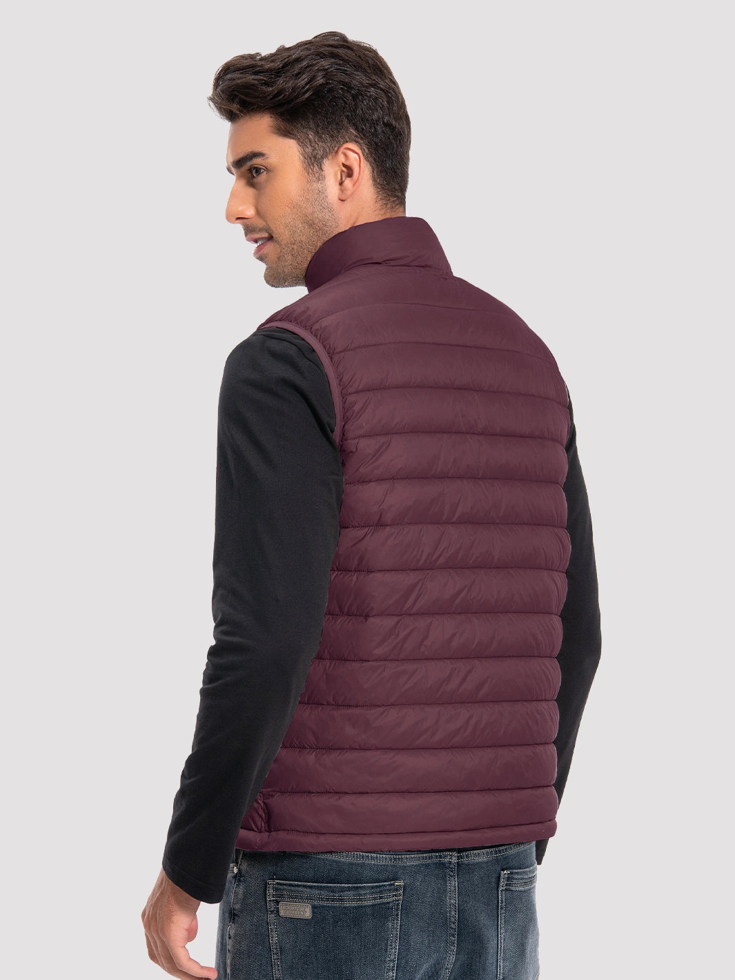 Men's Lightweight Packable Puffer Vest with 4 Pockets