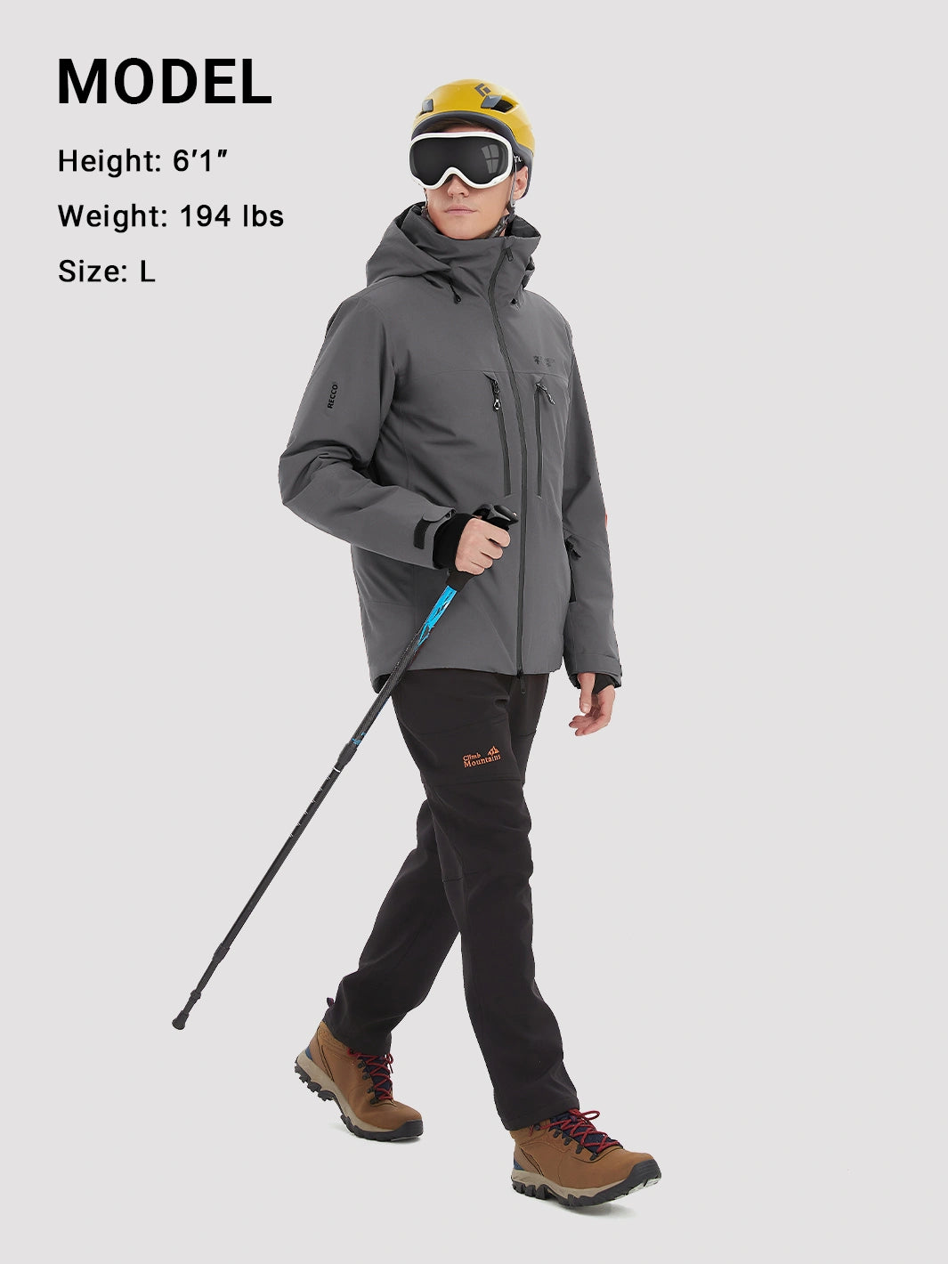 Men's RECCO Waterproof Insulated Ski Jacket PIONEER CAMP