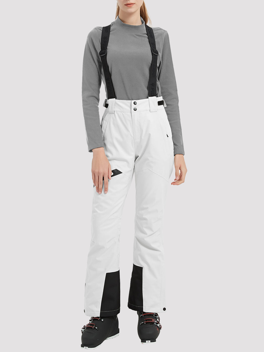 Pantaloni da sci impermeabili e imbottiti da donna