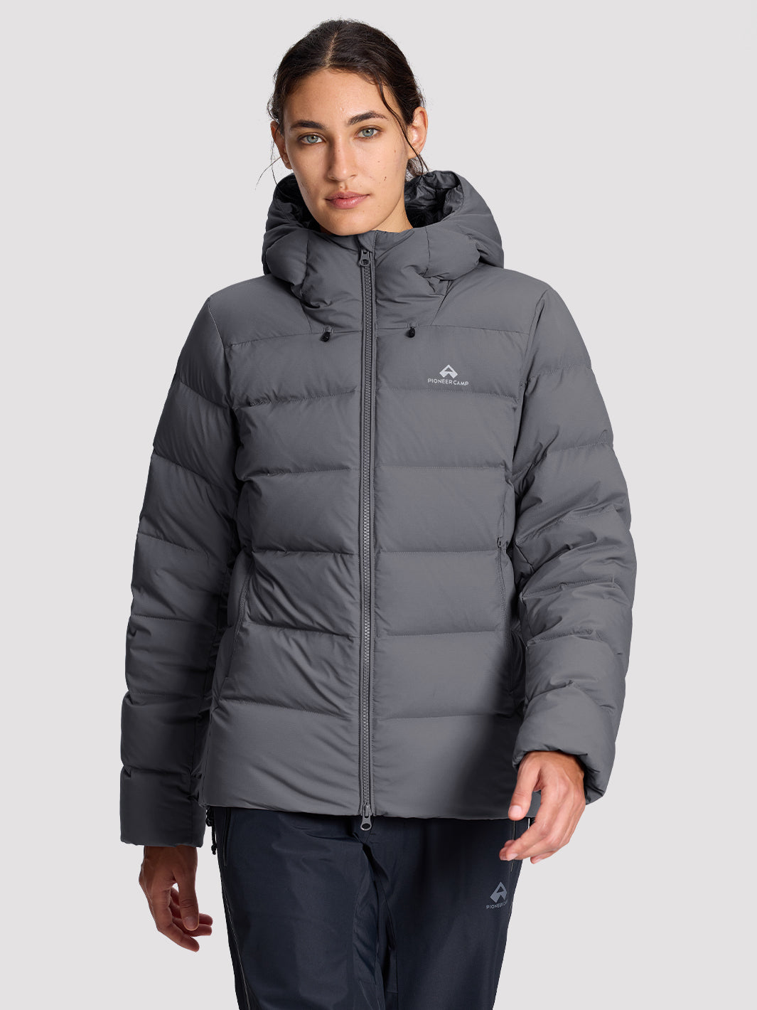POLARIS Women's 800 Fill Goose Down Hooded Jacket Pioneer Camp