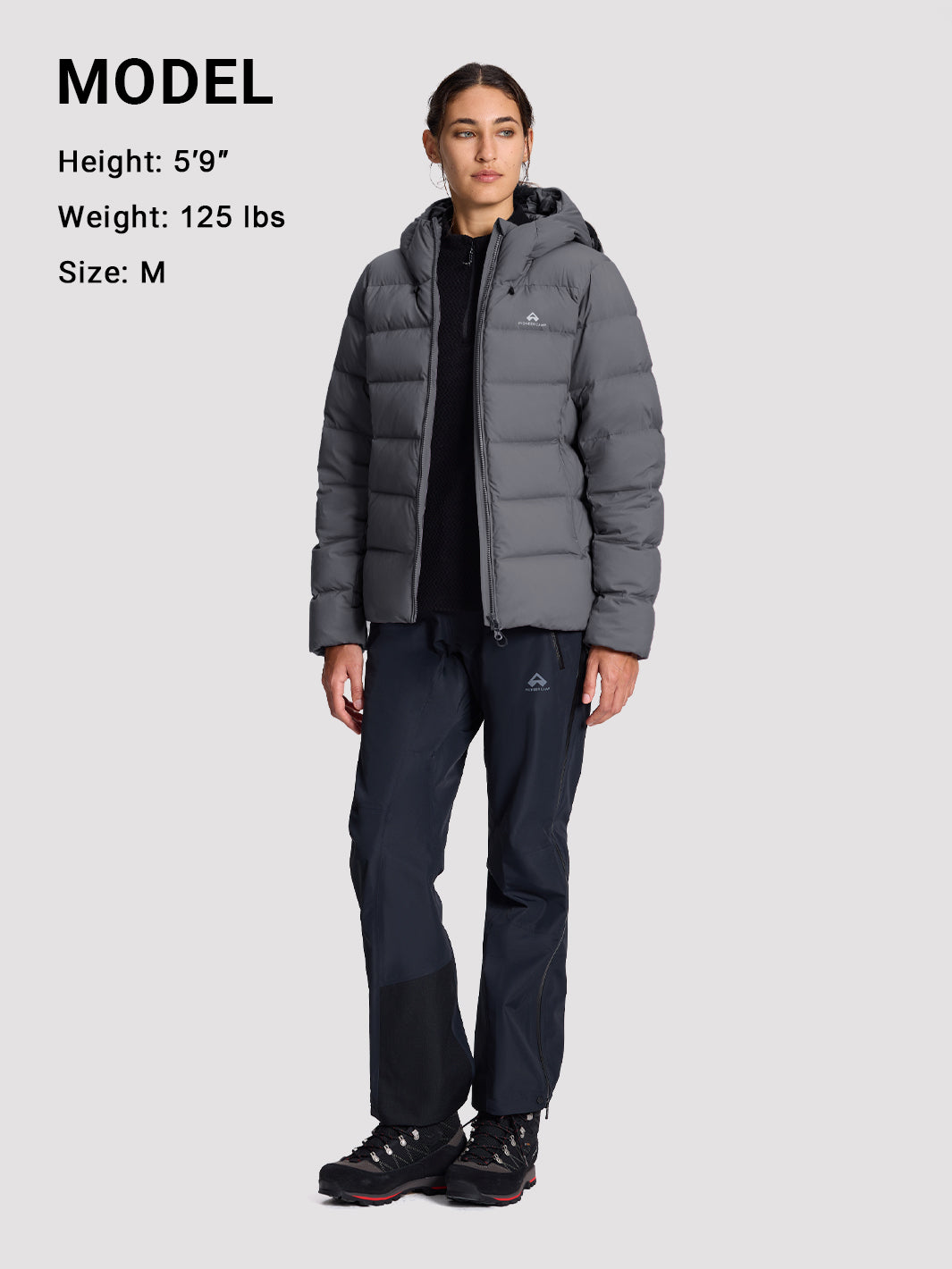 POLARIS Women's 800 Fill Goose Down Hooded Jacket Pioneer Camp
