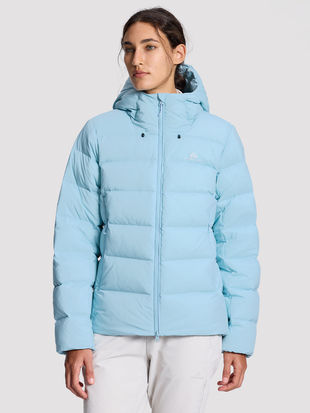 POLARIS Women's 800 Fill Goose Down Hooded Jacket Pioneer Camp