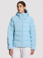 POLARIS Women's 800 Fill Goose Down Hooded Jacket Pioneer Camp
