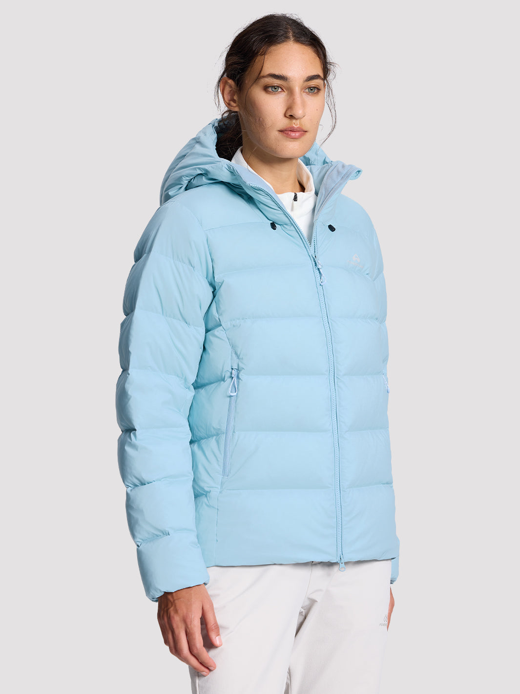 POLARIS Women's 800 Fill Goose Down Hooded Jacket Pioneer Camp