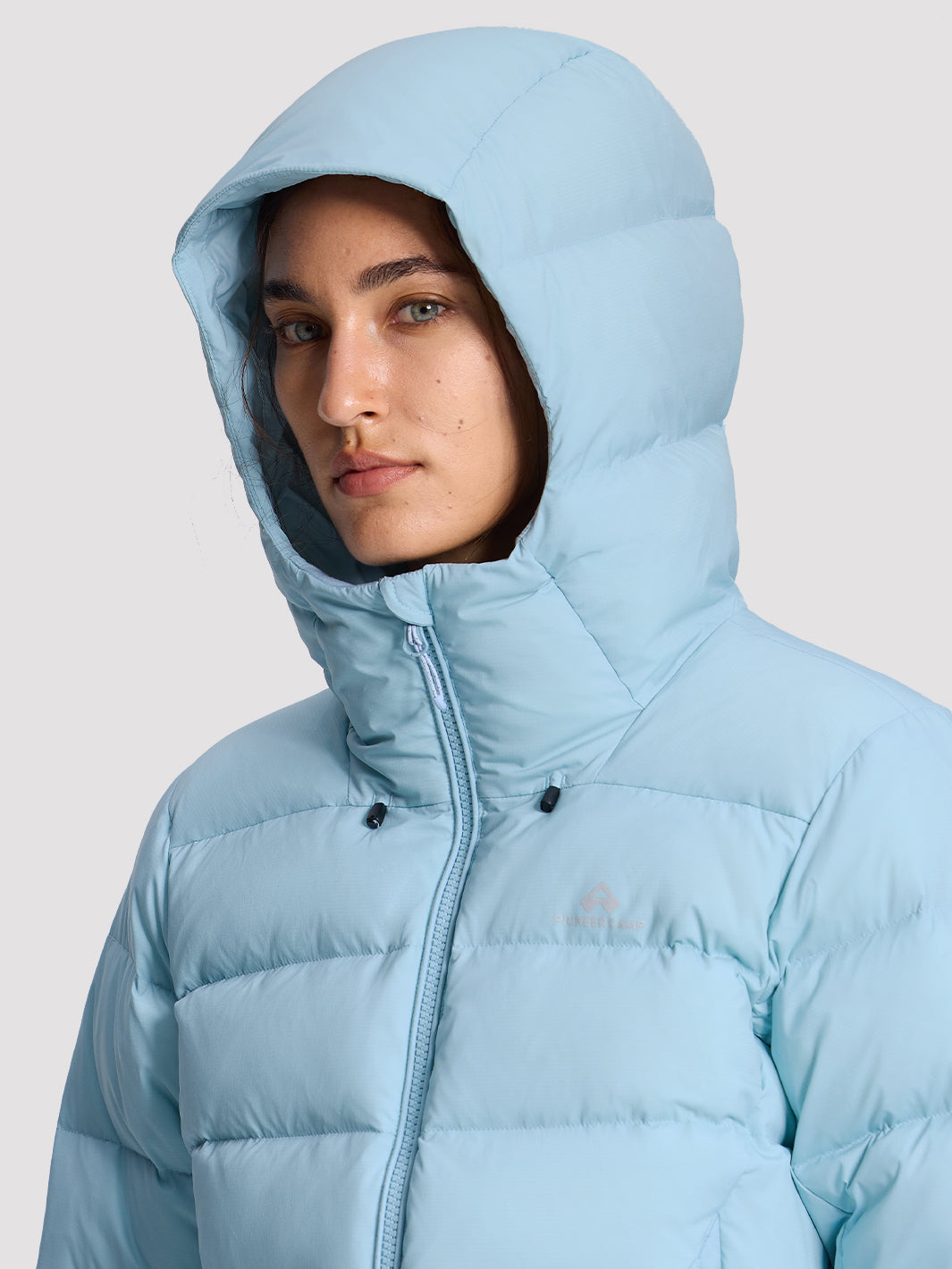 POLARIS Women's 800 Fill Goose Down Hooded Jacket Pioneer Camp