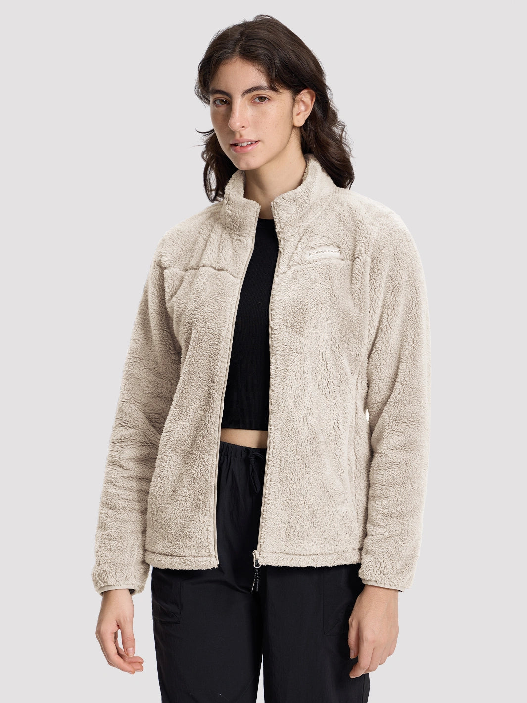 Women's Stand-Collar Coral Fleece Jacket PIONEER CAMP