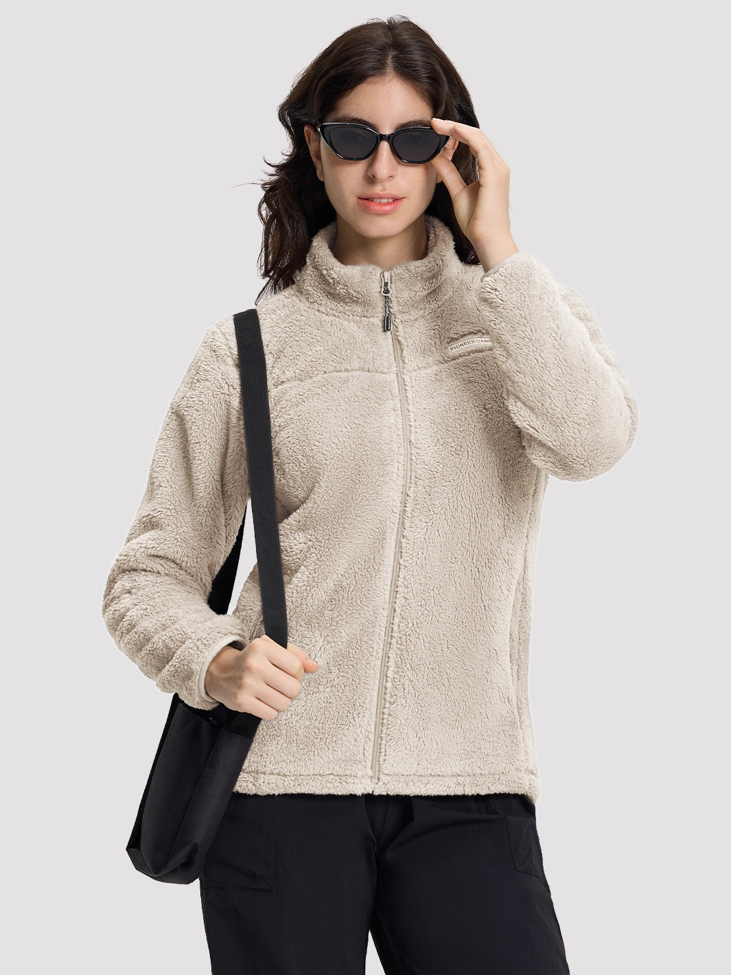 Women's Stand-Collar Coral Fleece Jacket PIONEER CAMP