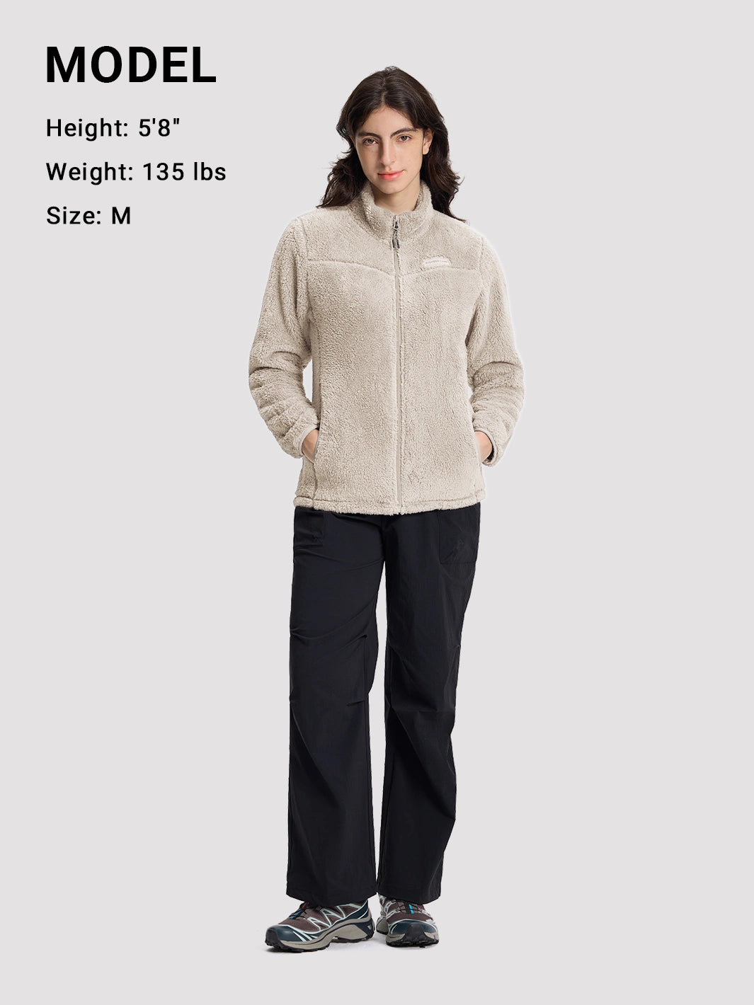 Women's Stand-Collar Coral Fleece Jacket PIONEER CAMP