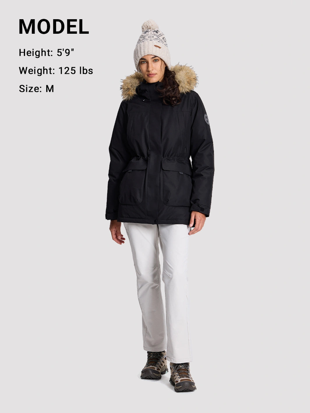 Women's 700 Fill Power Water-Resistant Duck Down Parka Jacket PIONEER CAMP
