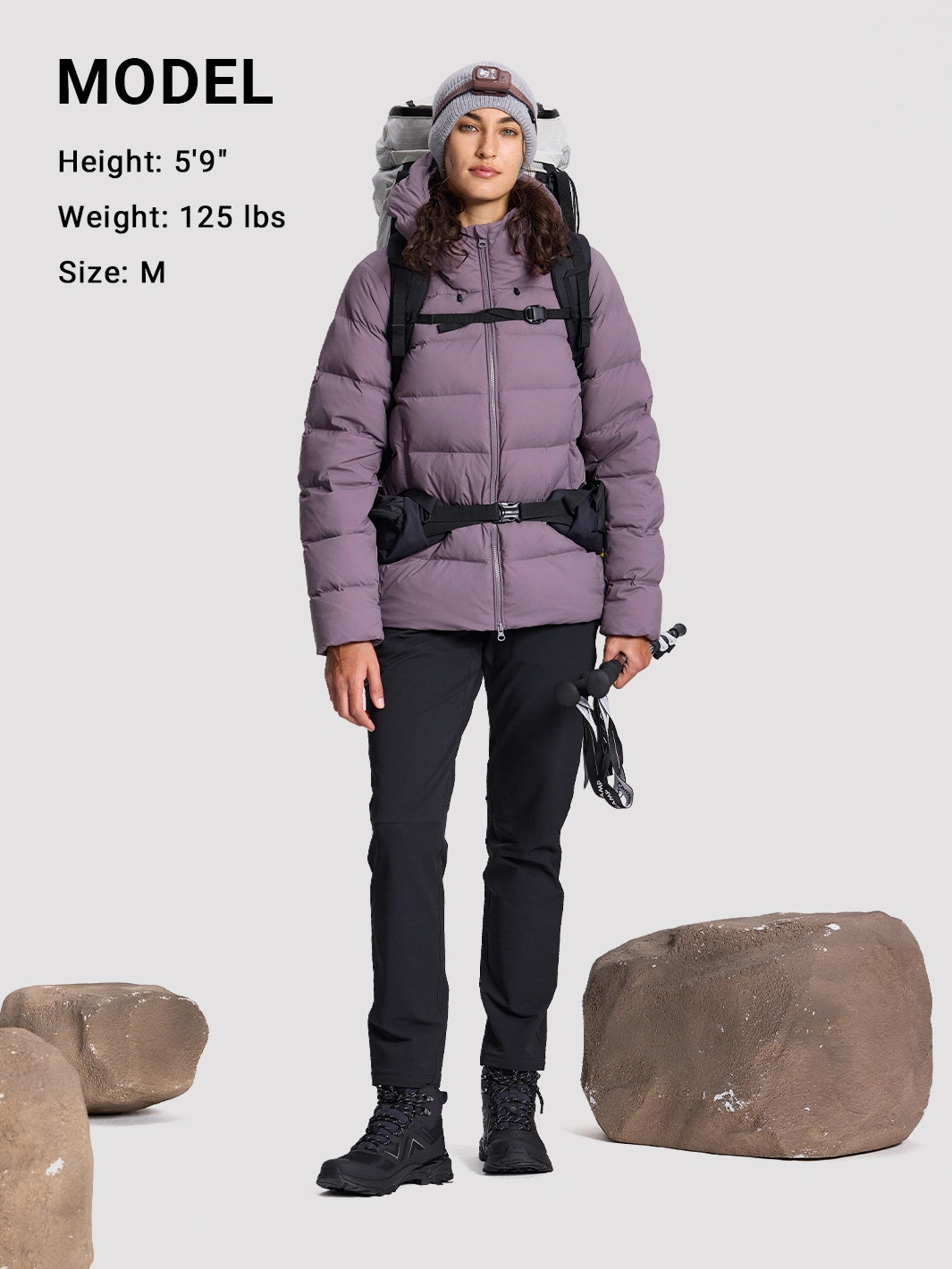 Women's Water-Resistant Fleece Lined Straight Hiking Pants PIONEER CAMP