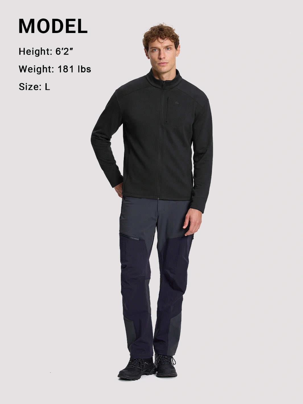 Men's Dynamic Full-Zip Grid Fleece Jacket PIONEER CAMP