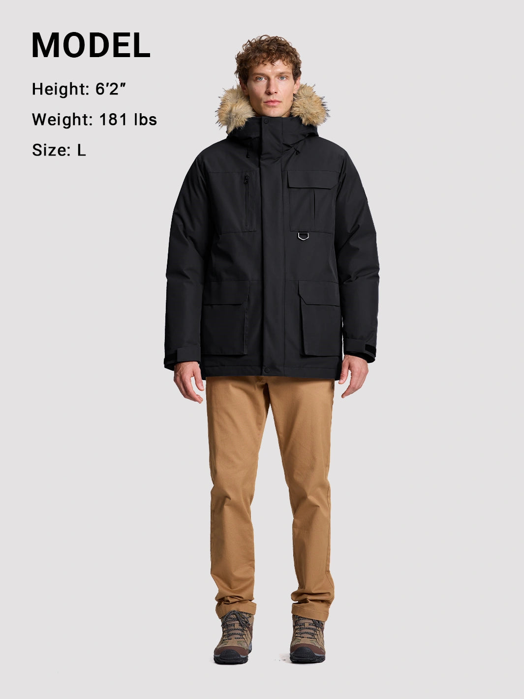 Men's 700 Fill Power Water-Resistant Duck Down Parka Jacket PIONEER CAMP