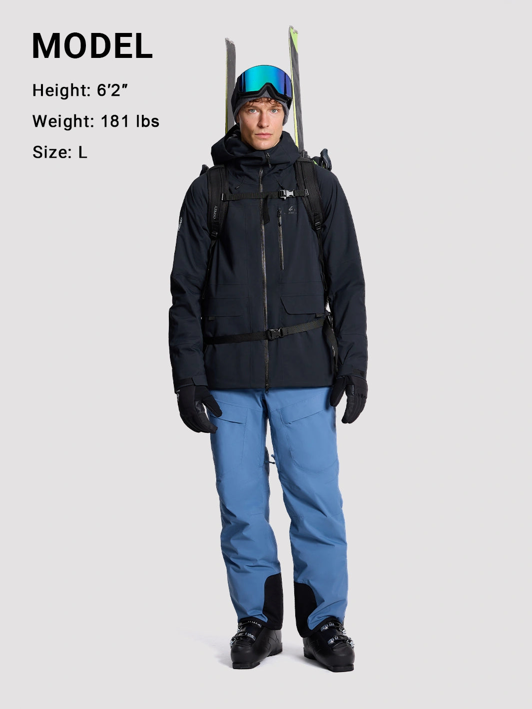 Men's 2L Insulated Ski Jacket with RECCO Reflector PIONEER CAMP