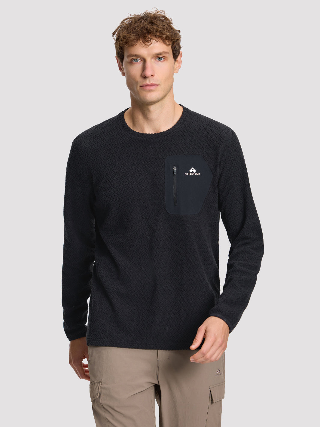 Men's Moisture-Wicking Wave Fleece Crewneck PIONEER CAMP