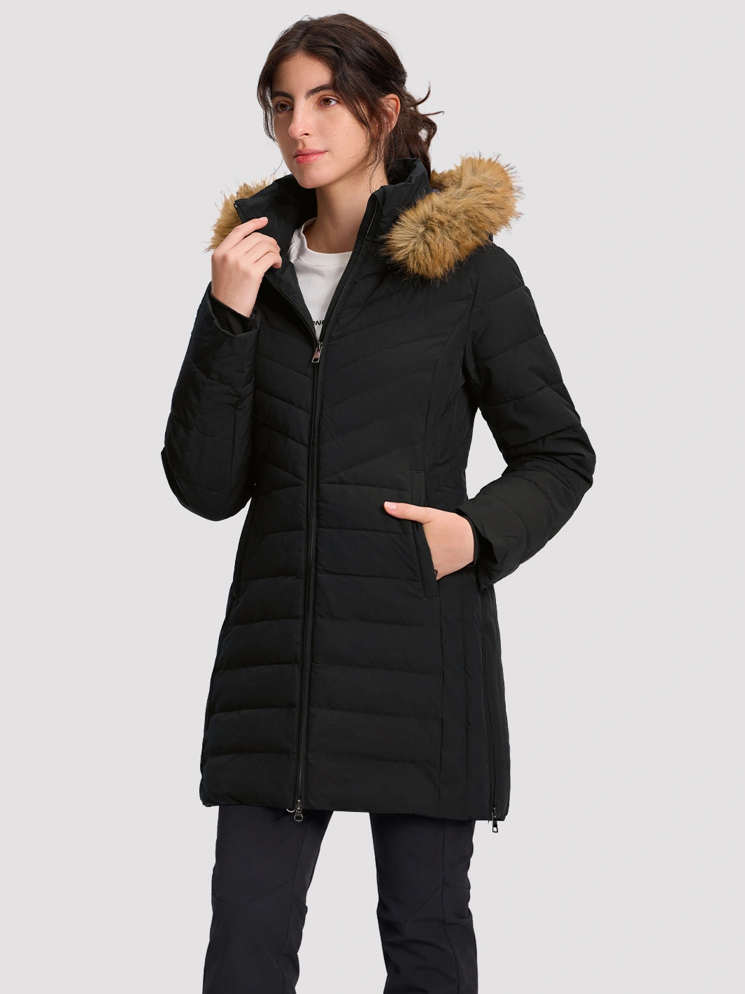 Women's Waterproof Long Puffer Coat PIONEER CAMP