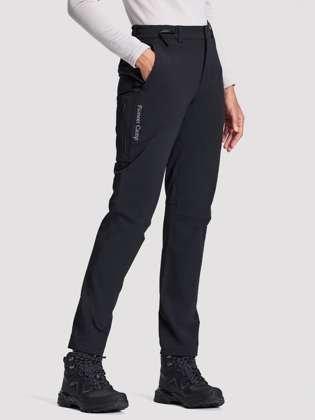 Women's Water-Resistant Fleece Lined Straight Hiking Pants PIONEER CAMP