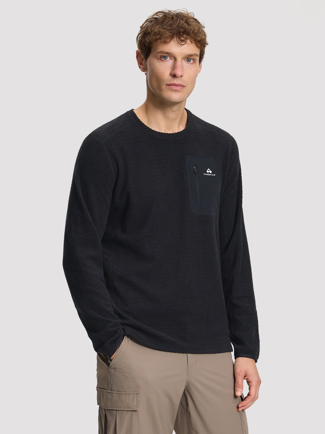 Men's Moisture-Wicking Wave Fleece Crewneck PIONEER CAMP