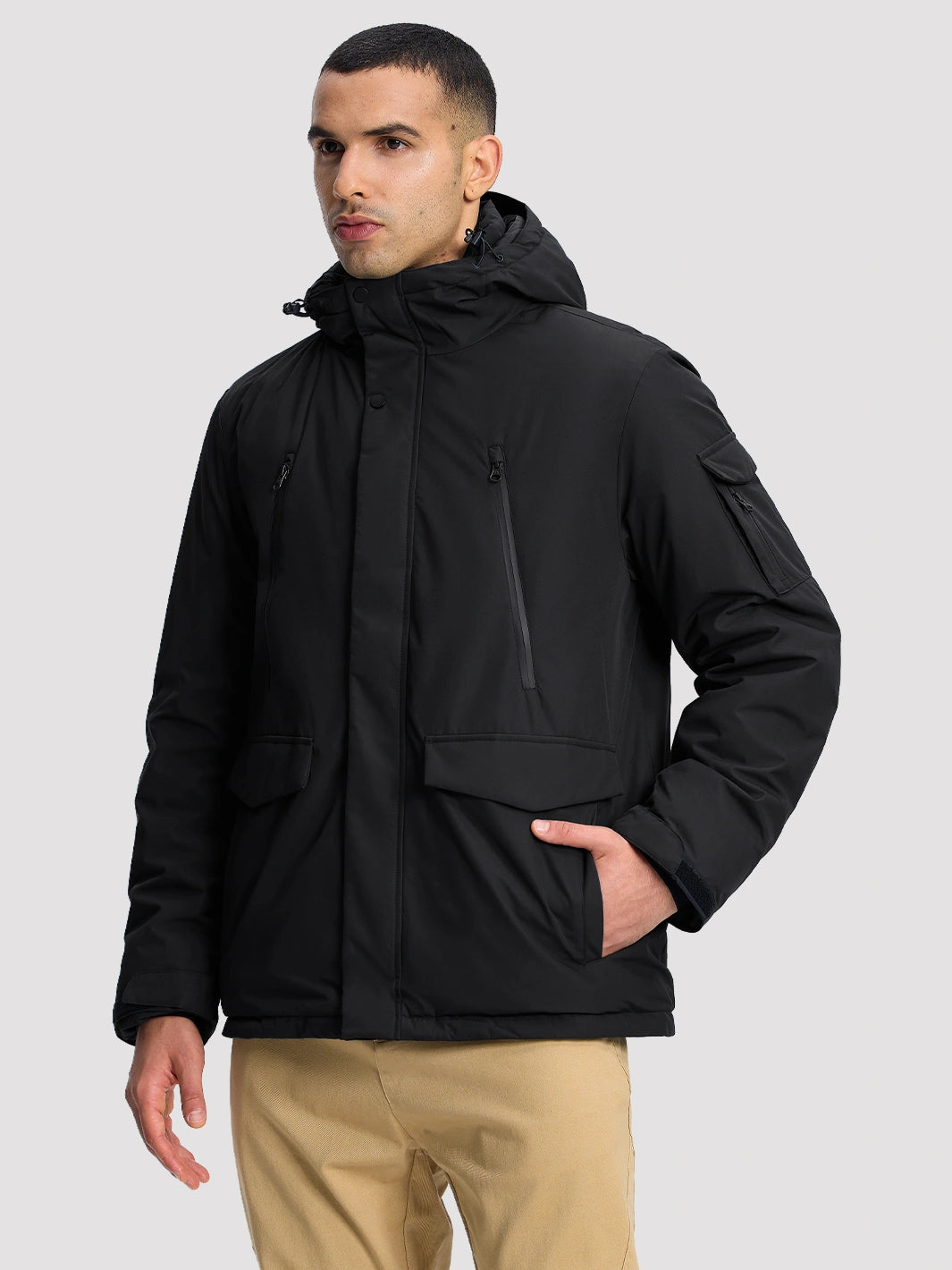 Men's 9-Pocket Hooded Fleece-Lined Winter Parka PIONEER CAMP