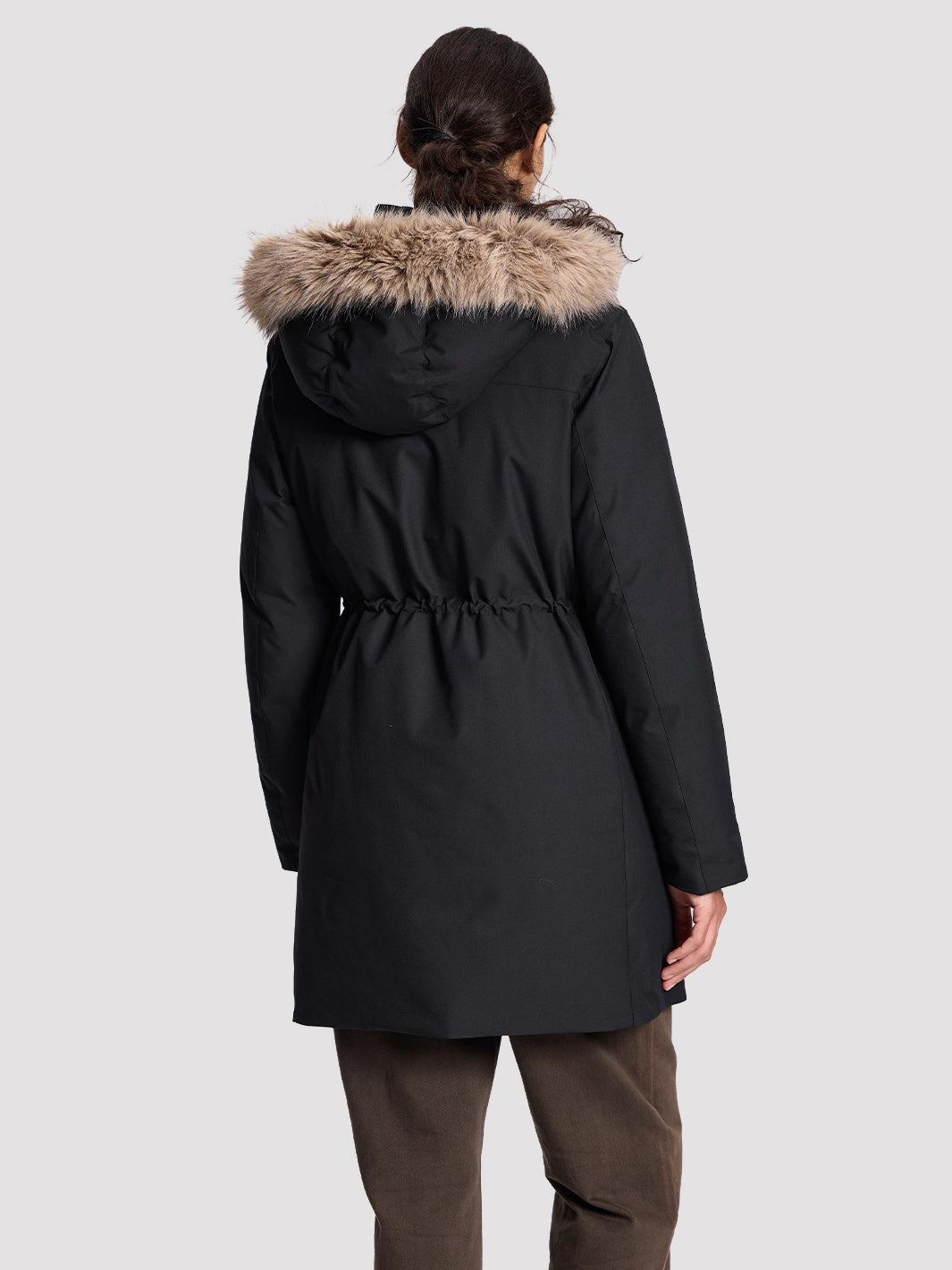 Women's Waterproof 700 Fill Power Down Parka with Removable Faux Fur Hood PIONEER CAMP