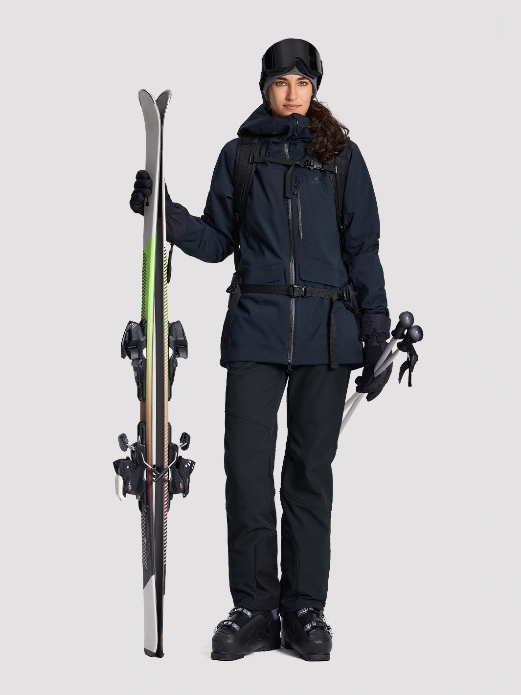 Women's 3-Layer Water-Repellent Softshell Ski Pants PIONEER CAMP