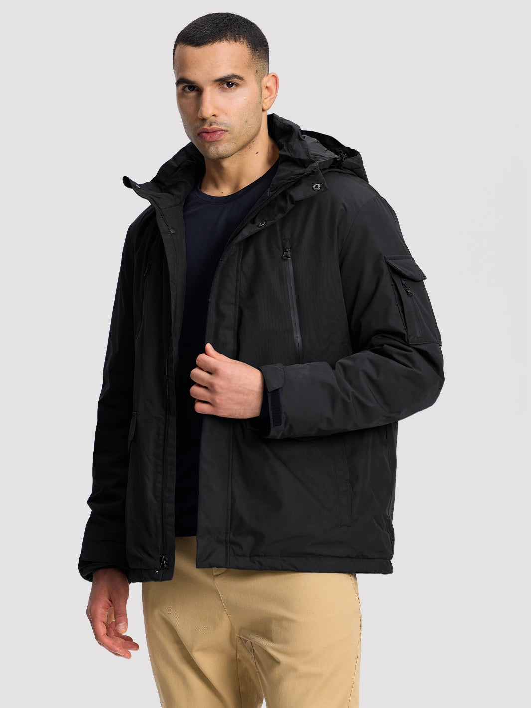 Men's 9-Pocket Hooded Fleece-Lined Winter Parka PIONEER CAMP