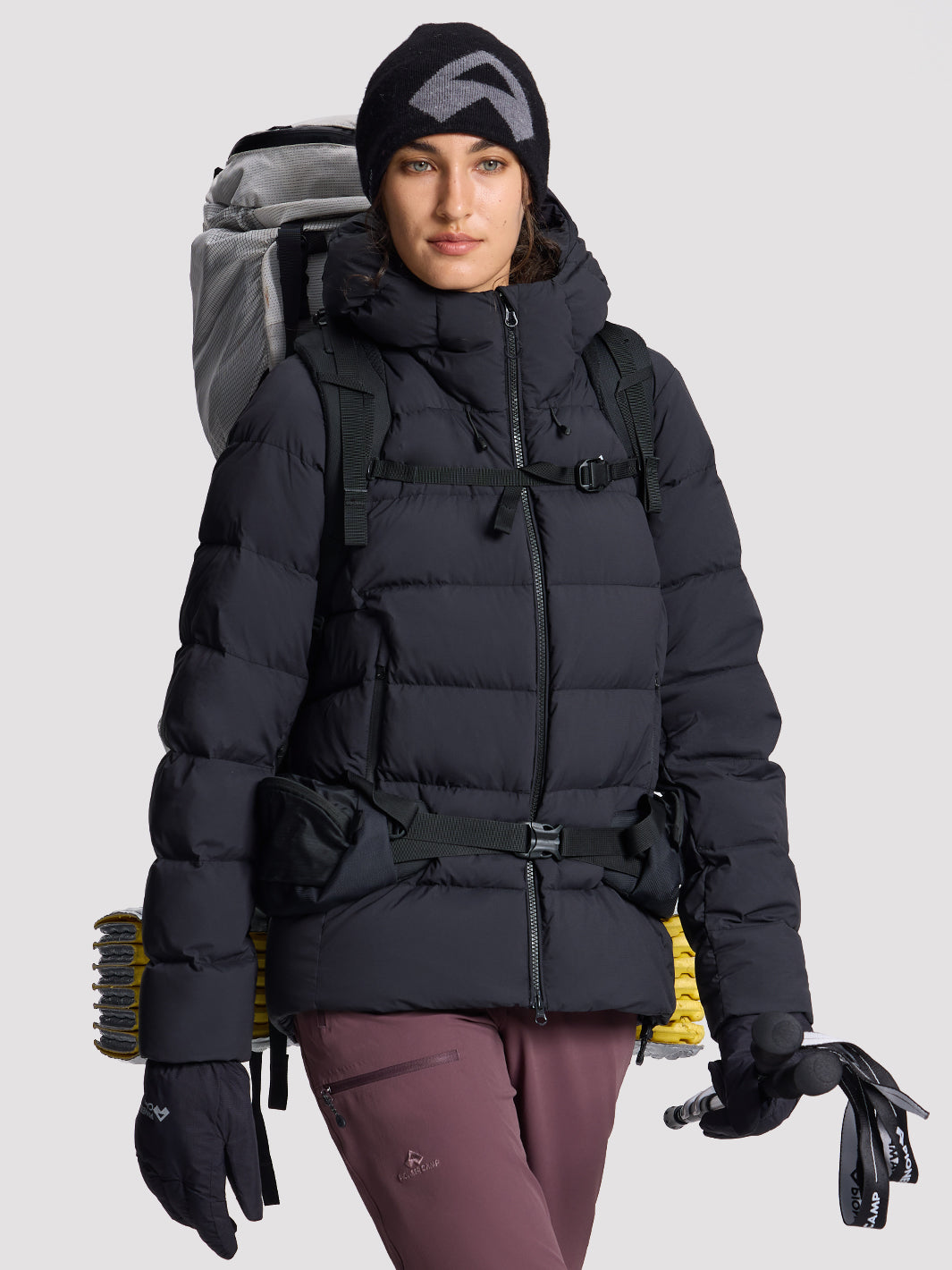 POLARIS Women's 800 Fill Goose Down Hooded Jacket Pioneer Camp