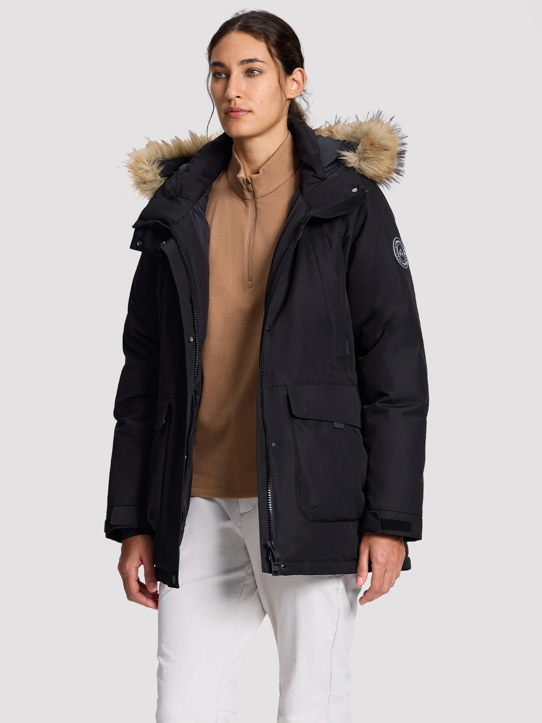 Women's 700 Fill Power Water-Resistant Duck Down Parka Jacket PIONEER CAMP