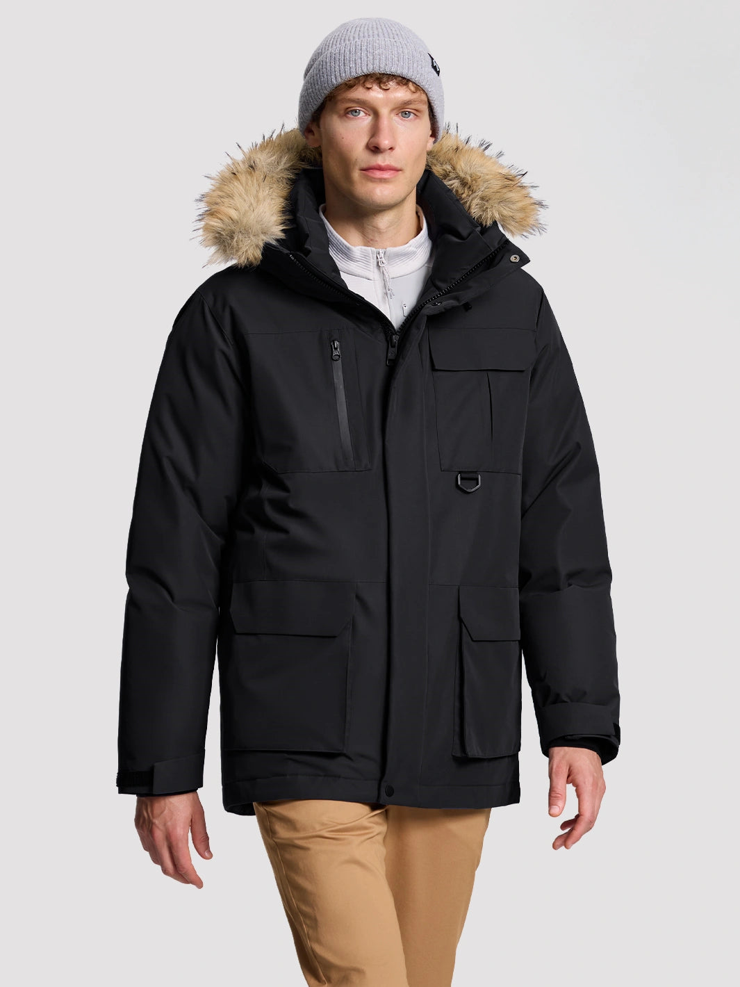 Men's 700 Fill Power Water-Resistant Duck Down Parka Jacket PIONEER CAMP