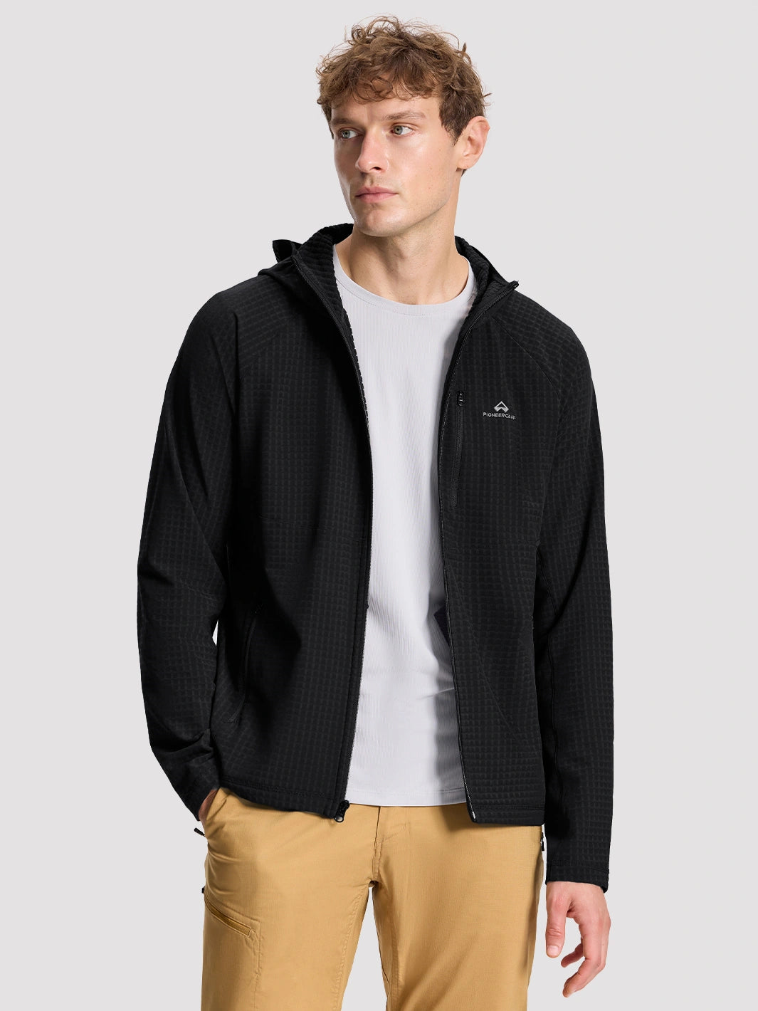 Men's Lightweight Grid Fleece Jacket PIONEER CAMP