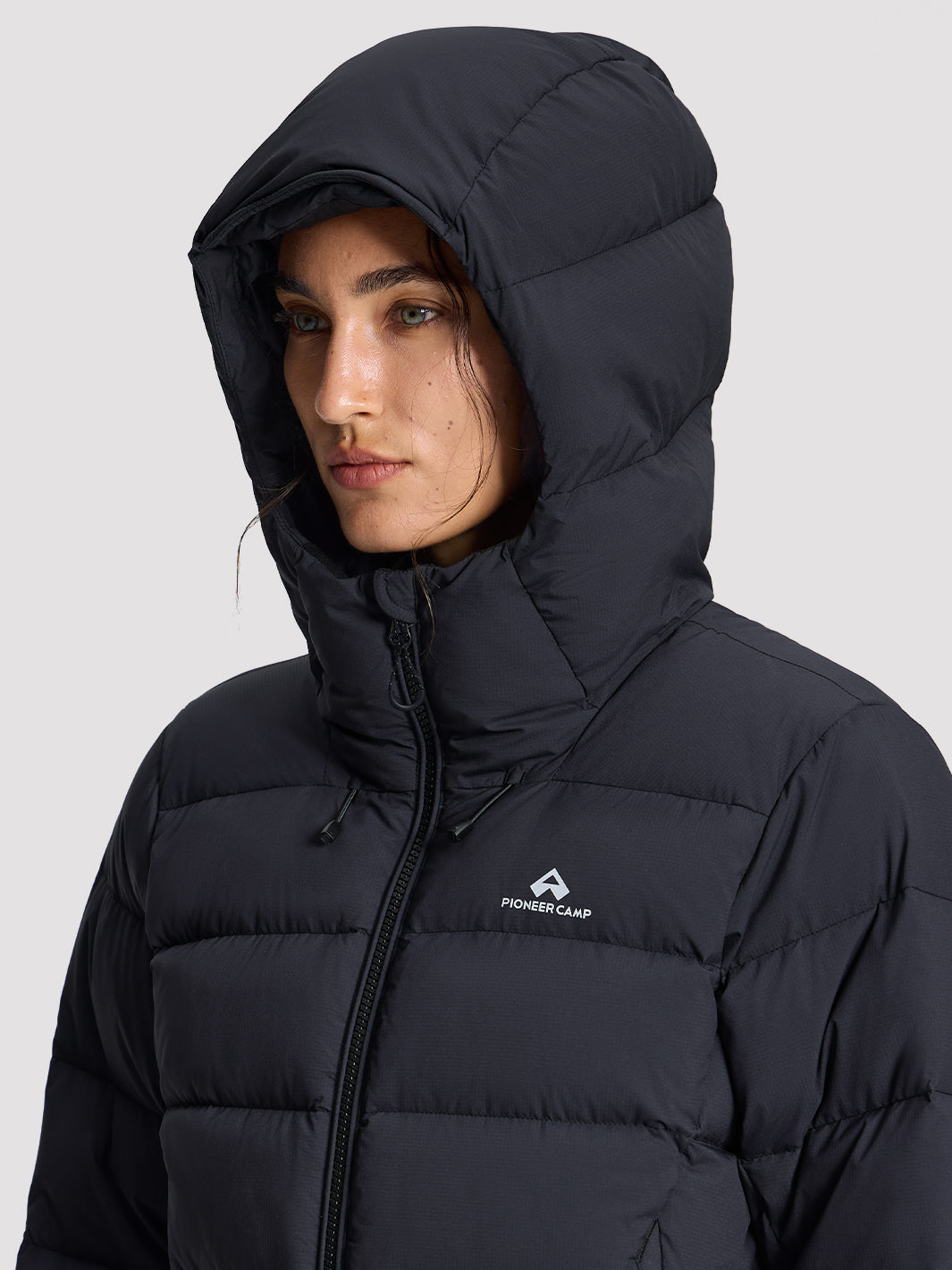 POLARIS Women's 800 Fill Goose Down Hooded Jacket Pioneer Camp