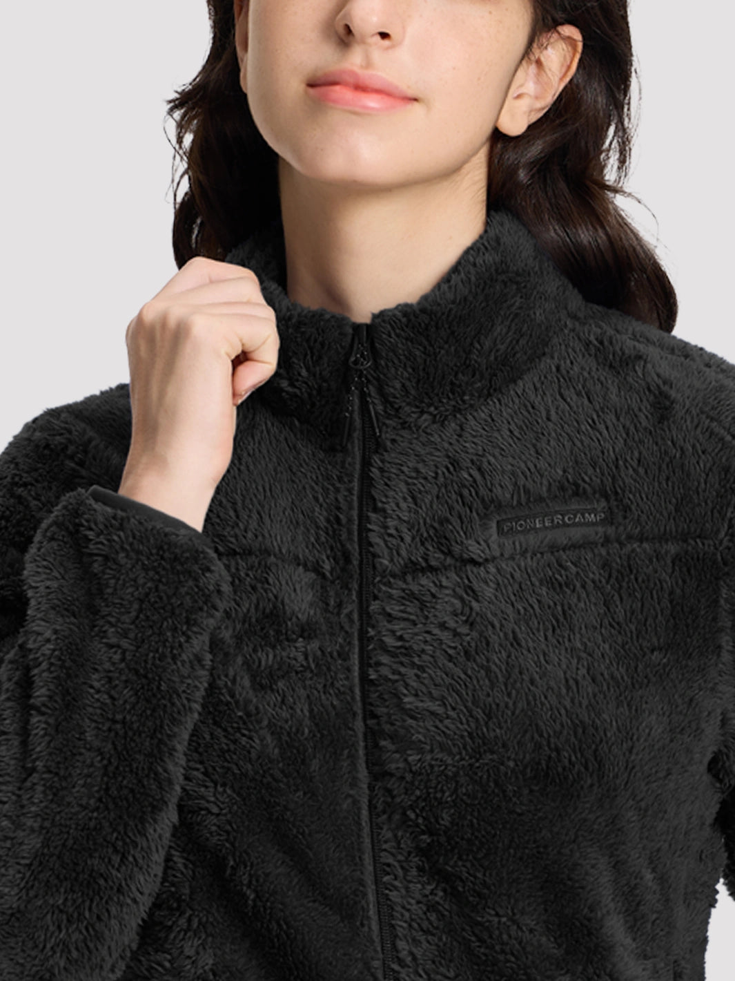 Women's Stand-Collar Coral Fleece Jacket PIONEER CAMP