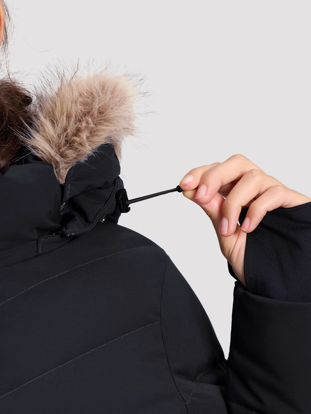 Women's Slim-Fit Faux Fur Collar SORONA Insulated Ski Jacket PIONEER CAMP