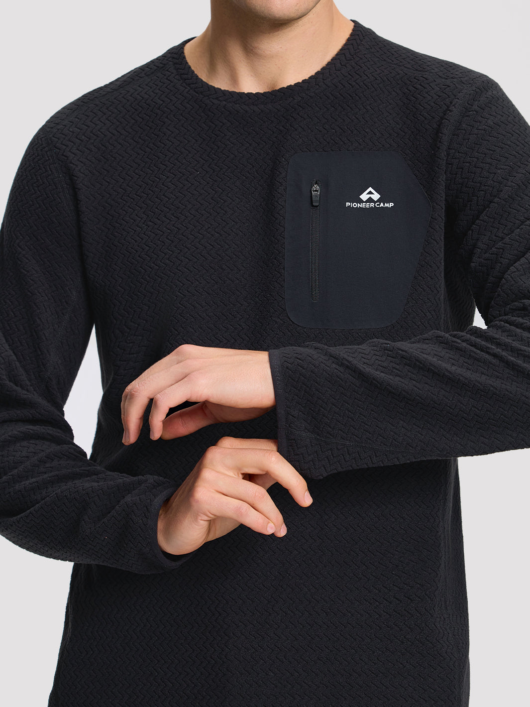 Men's Moisture-Wicking Wave Fleece Crewneck PIONEER CAMP