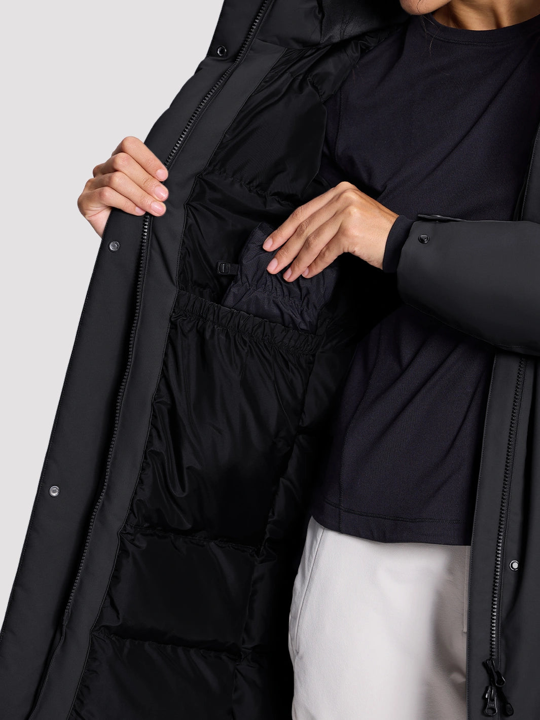 Women's Waterproof 700 Fill Power Down Parka with Removable Faux Fur Hood PIONEER CAMP