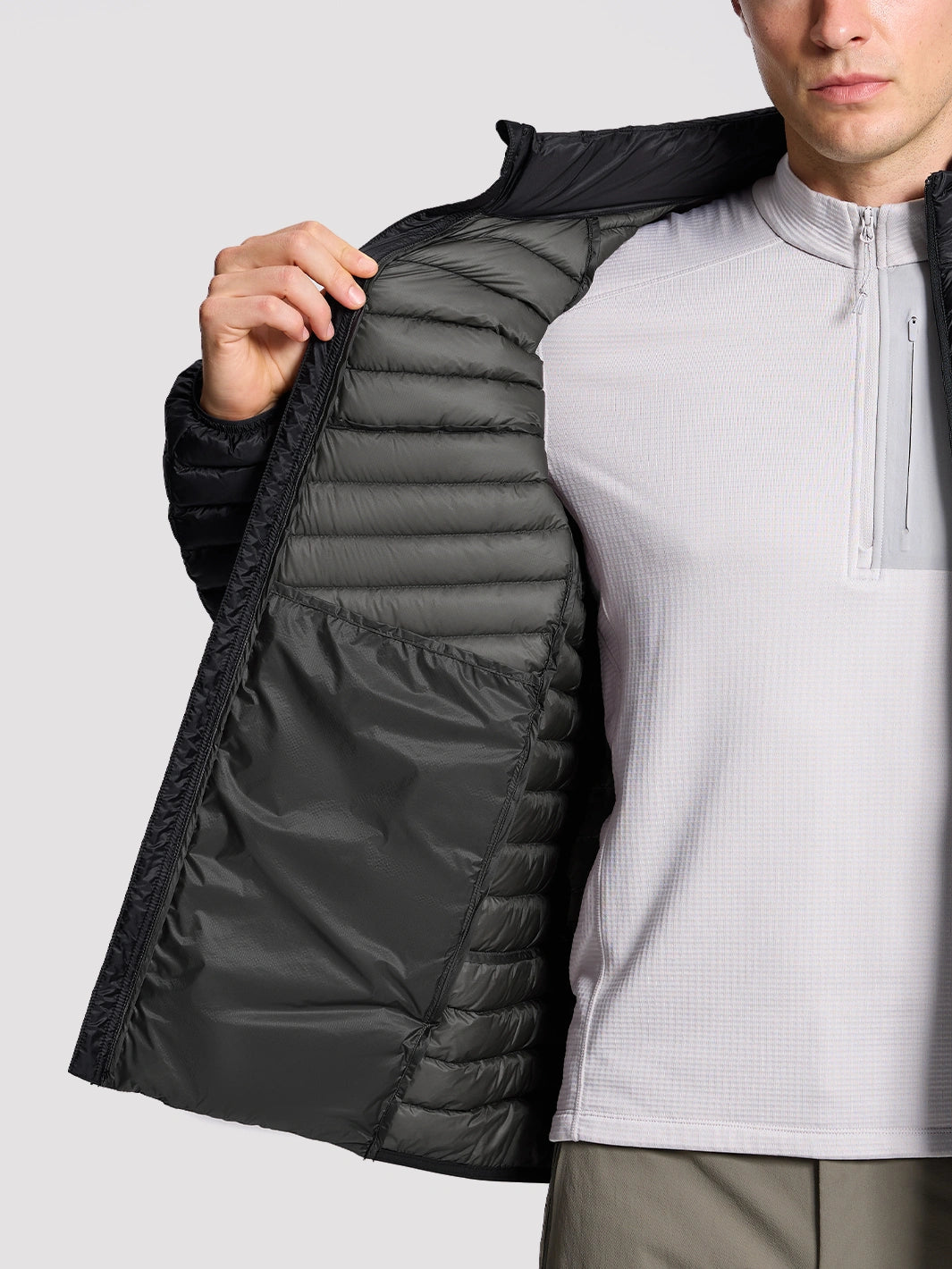 Men's Ultralight 900 Fill Power Water-Repellent Goose Down Stand Collar Jacket PIONEER CAMP