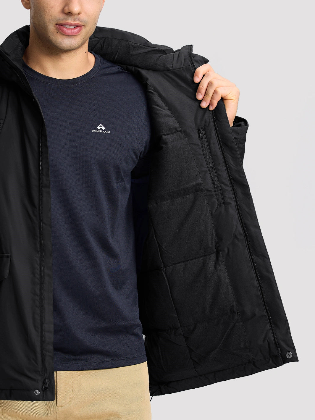 Men's 9-Pocket Hooded Fleece-Lined Winter Parka PIONEER CAMP