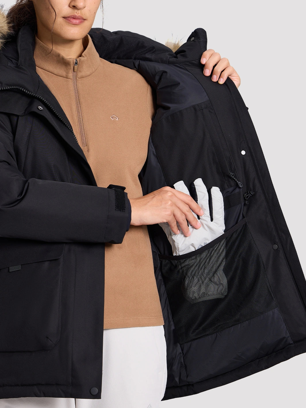 Women's 700 Fill Power Water-Resistant Duck Down Parka Jacket PIONEER CAMP
