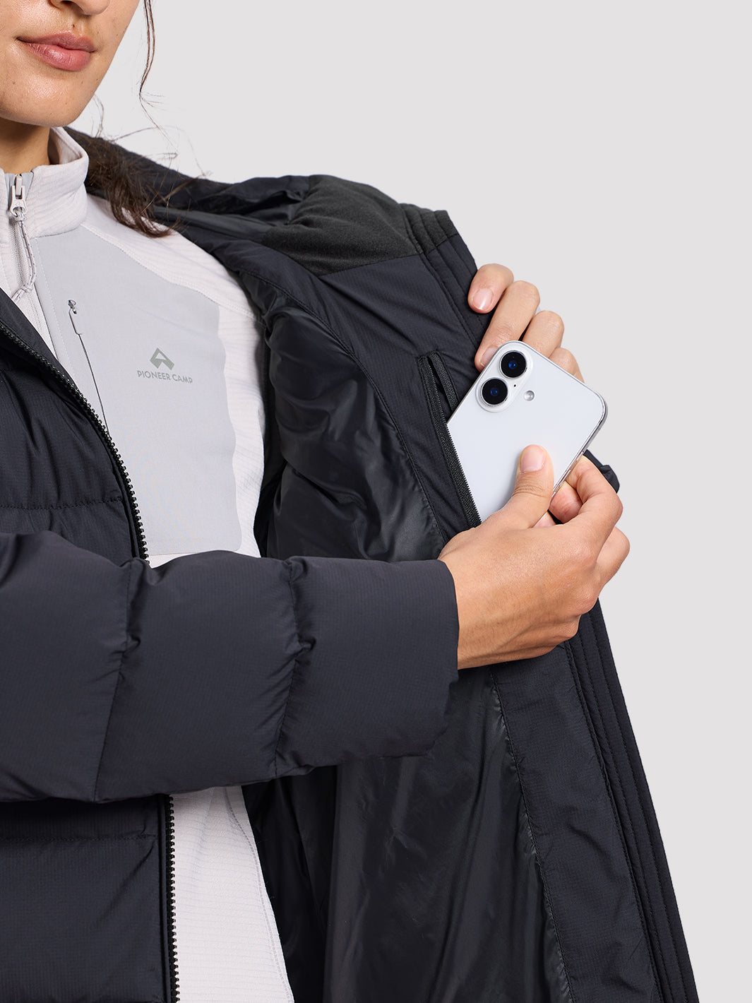 POLARIS Women's 800 Fill Goose Down Hooded Jacket Pioneer Camp