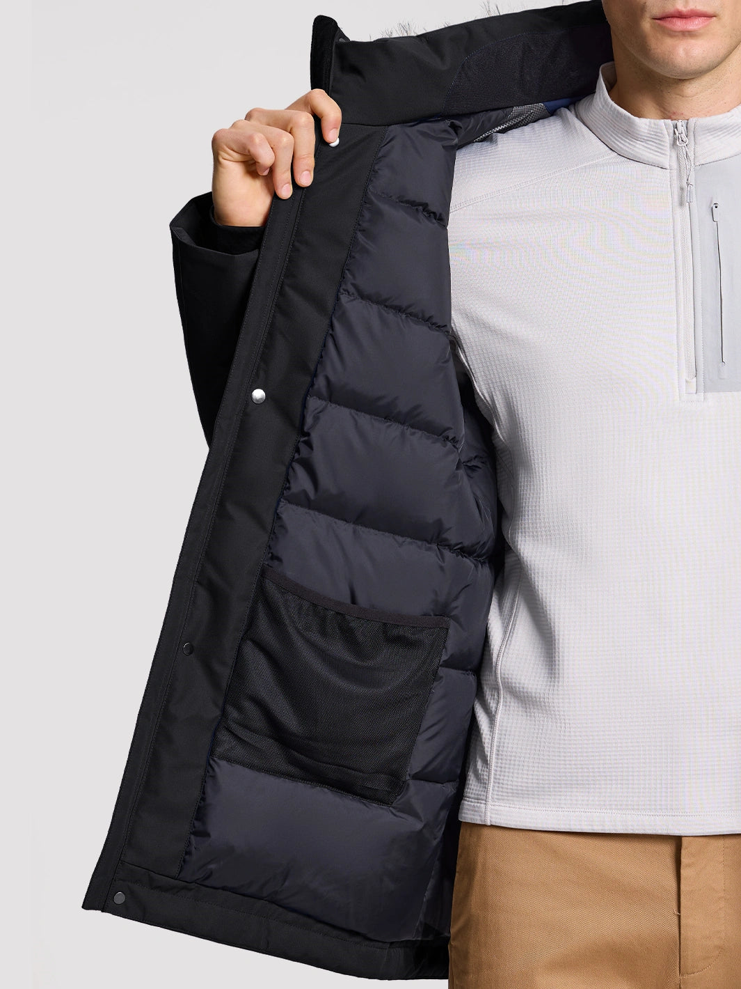 Men's 700 Fill Power Water-Resistant Duck Down Parka Jacket PIONEER CAMP