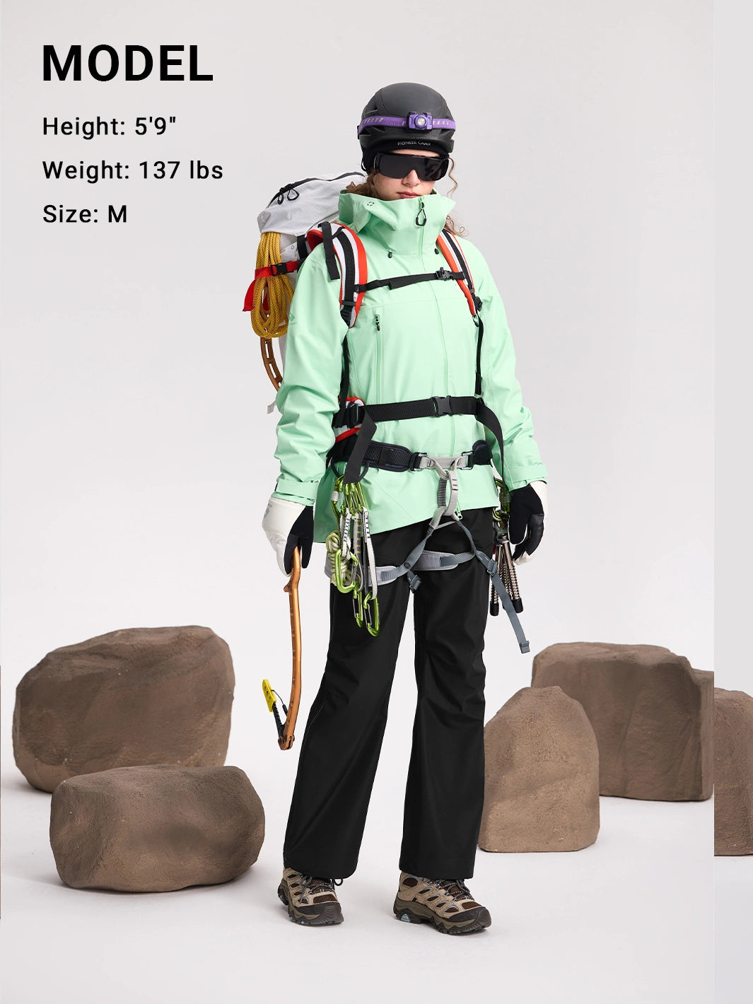 Damen 3L wasserdichte Hardshell-Berghose