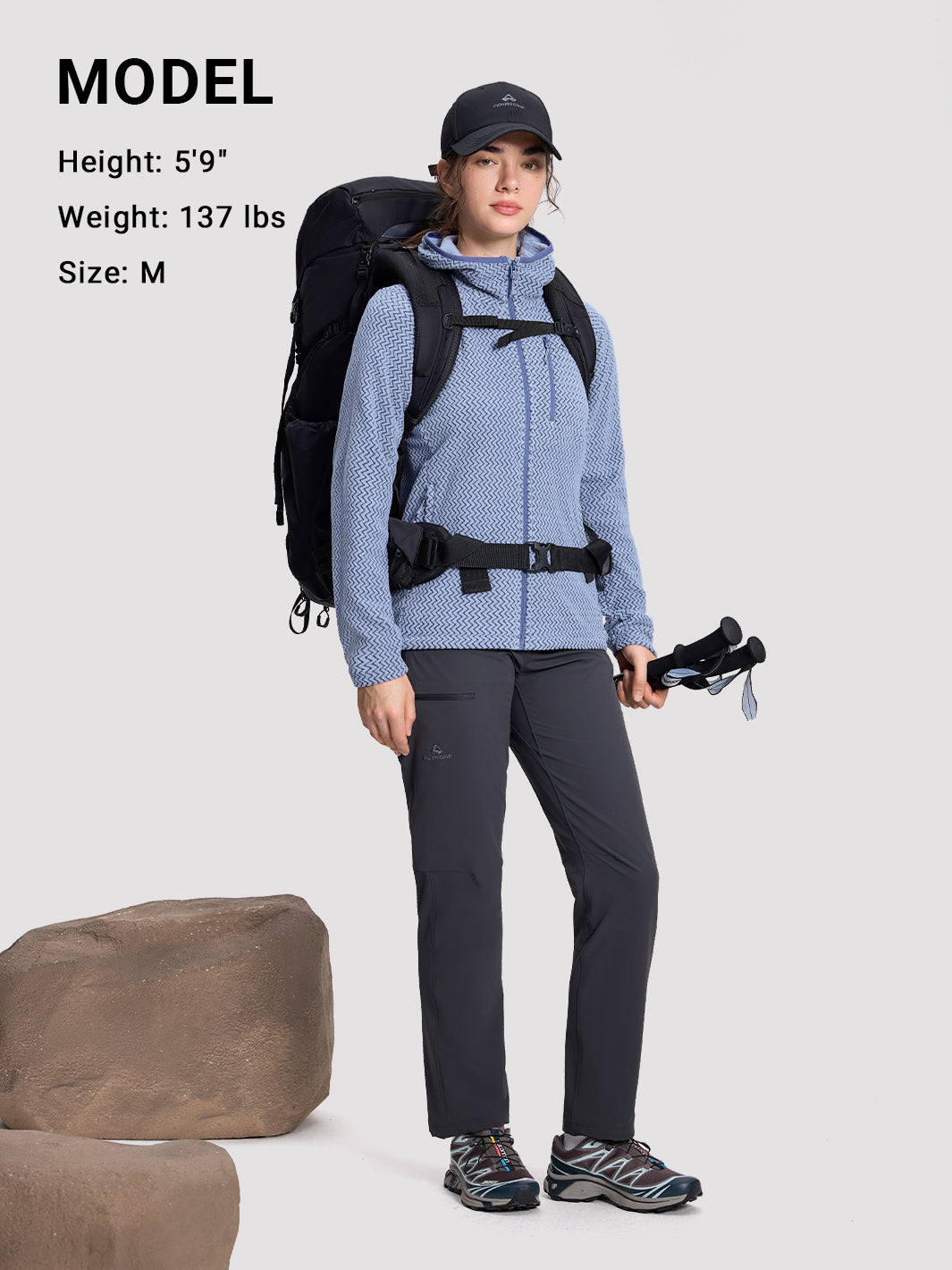 Women's Moisture-Wicking Wave Fleece Hoodie PIONEER CAMP