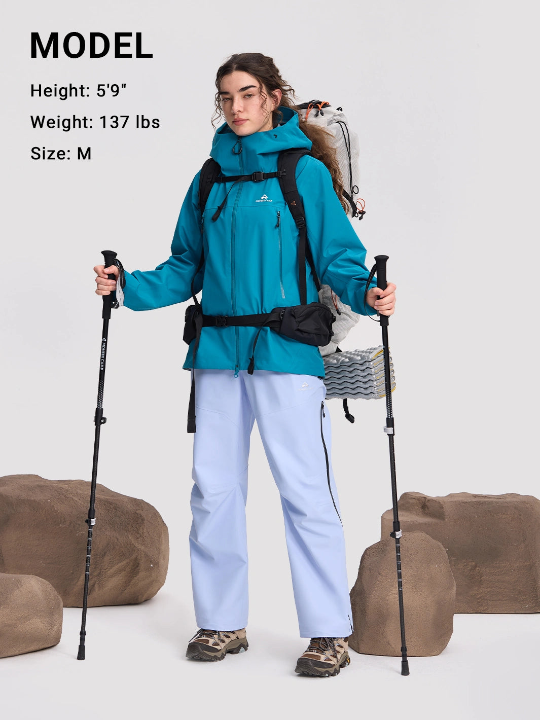 Damen 3L wasserdichte Hardshell-Berghose