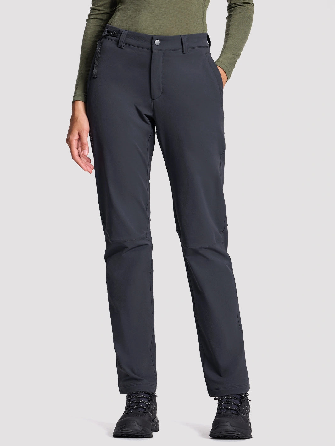 Women's Water-Resistant Fleece Lined Straight Hiking Pants PIONEER CAMP