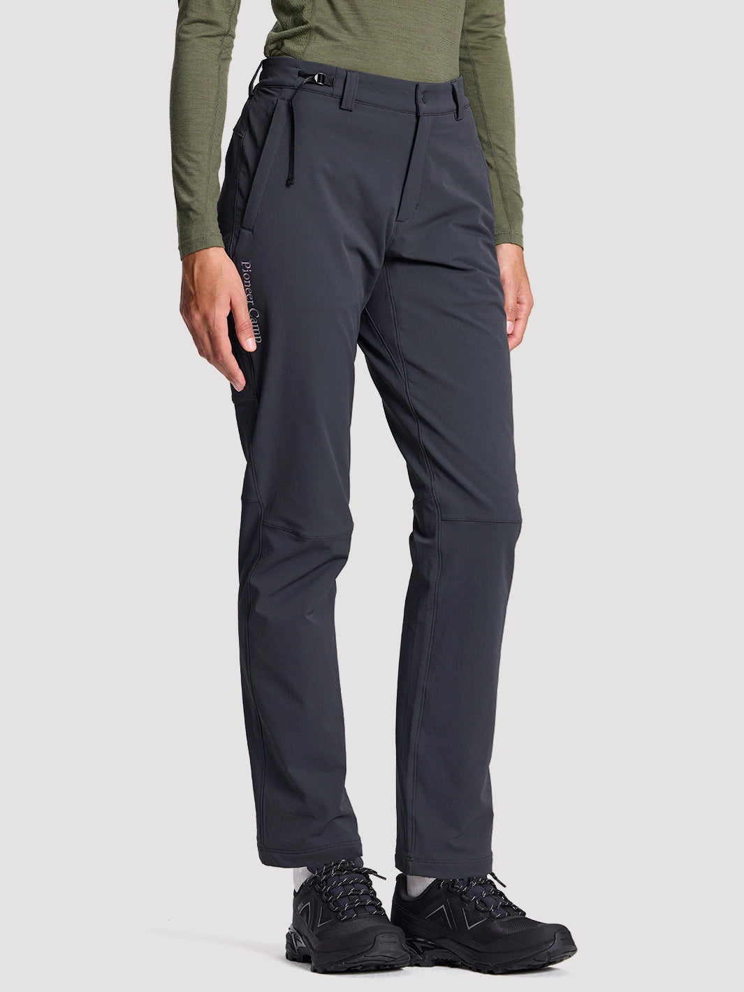 Women's Water-Resistant Fleece Lined Straight Hiking Pants PIONEER CAMP