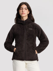 Women's Hooded Coral Fleece Jacket PIONEER CAMP