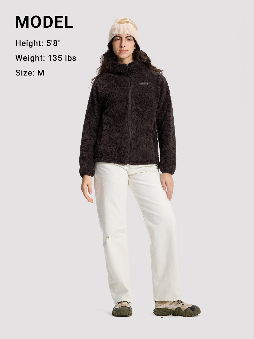 Women's Hooded Coral Fleece Jacket PIONEER CAMP