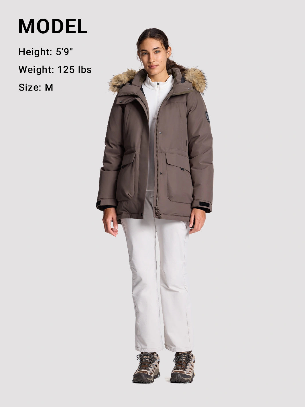 Women's 700 Fill Power Water-Resistant Duck Down Parka Jacket PIONEER CAMP