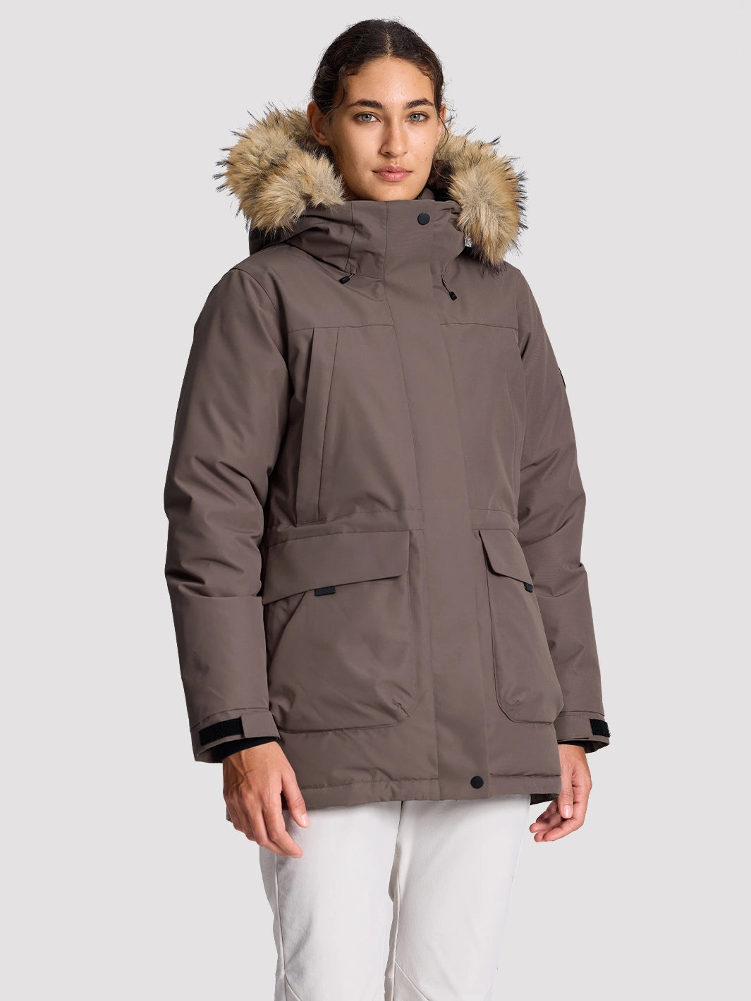 Women's 700 Fill Power Water-Resistant Duck Down Parka Jacket PIONEER CAMP