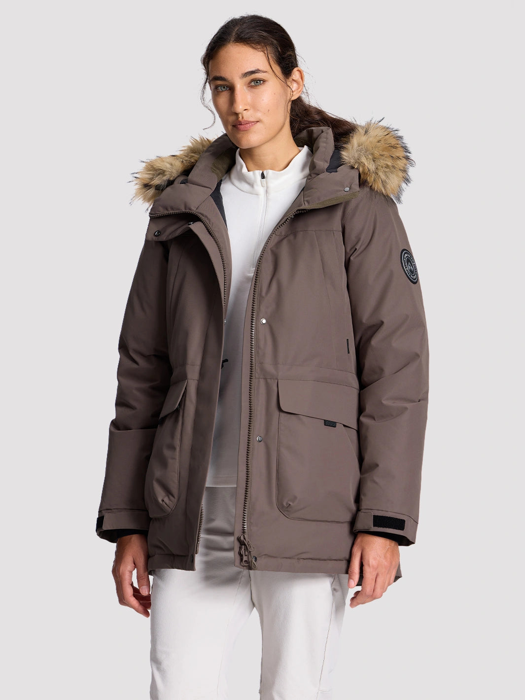 Women's 700 Fill Power Water-Resistant Duck Down Parka Jacket PIONEER CAMP